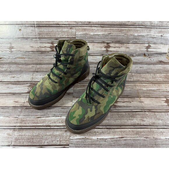 Polo Ralph Lauren Bearsted Leather boors size 11 D color green Camouflage - Picture 1 of 7
